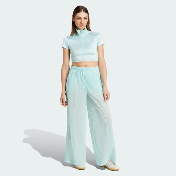 Women's Light Blue Wide-Leg Pants - Picture 2 of 5